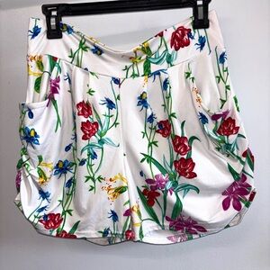 White Floral Bubble Short